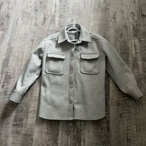 Brand new ardenes shacket size small light grey
